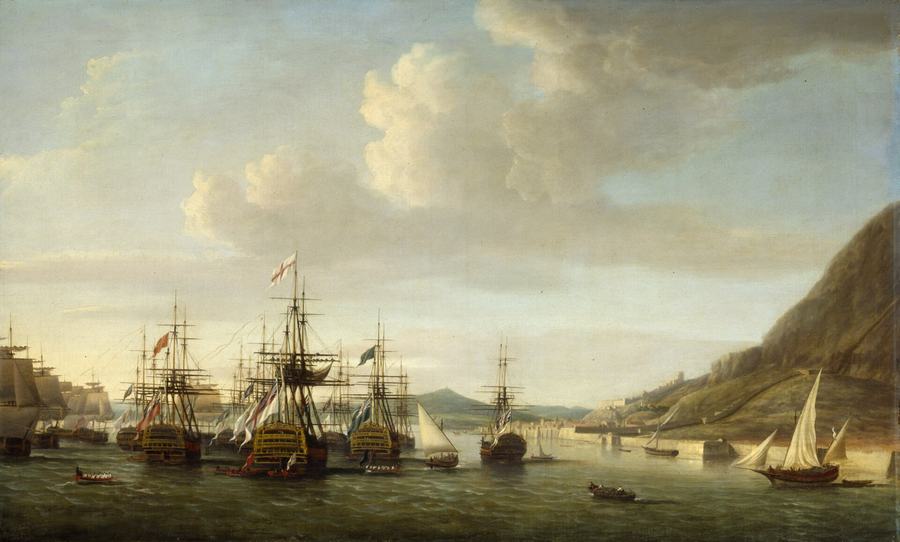 Gibraltar Relieved by Sir George Rodney, 1780. Royal Academy of Arts