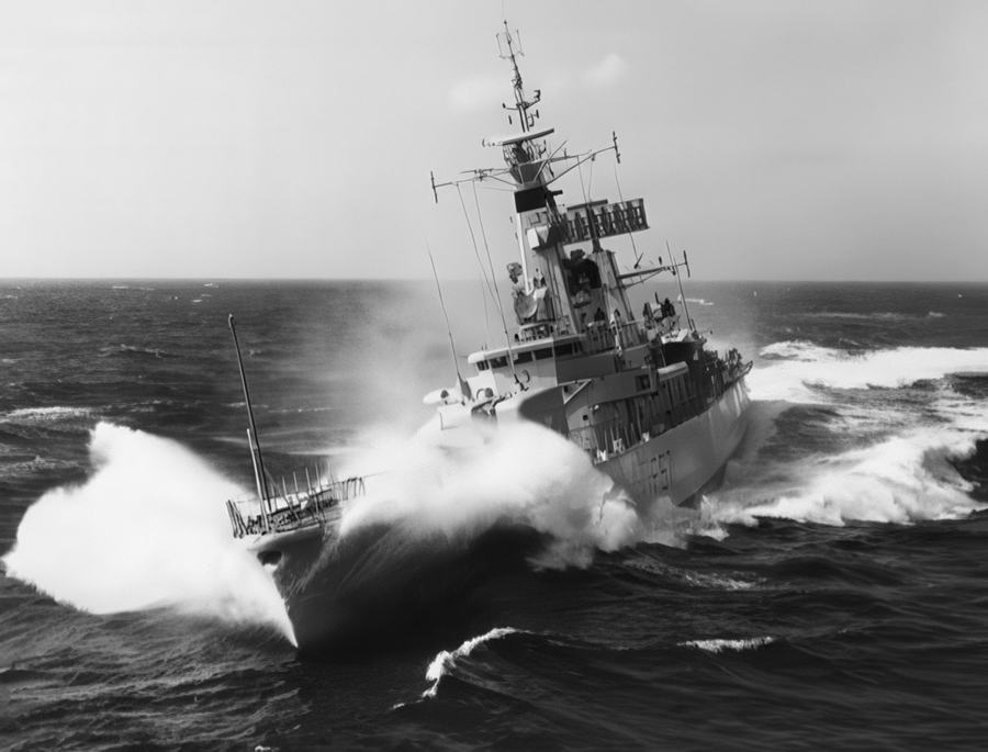HMS Andromeda at sea