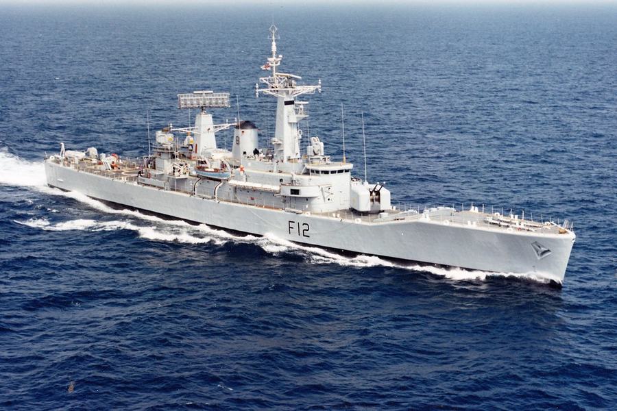 HMS Archilles (F12) at sea
