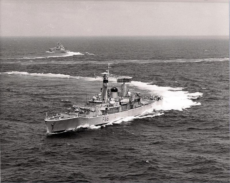 HMS Argonaut (F56) at sea