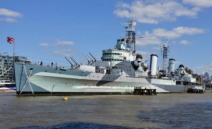 HMS Belfast (C35) in London today