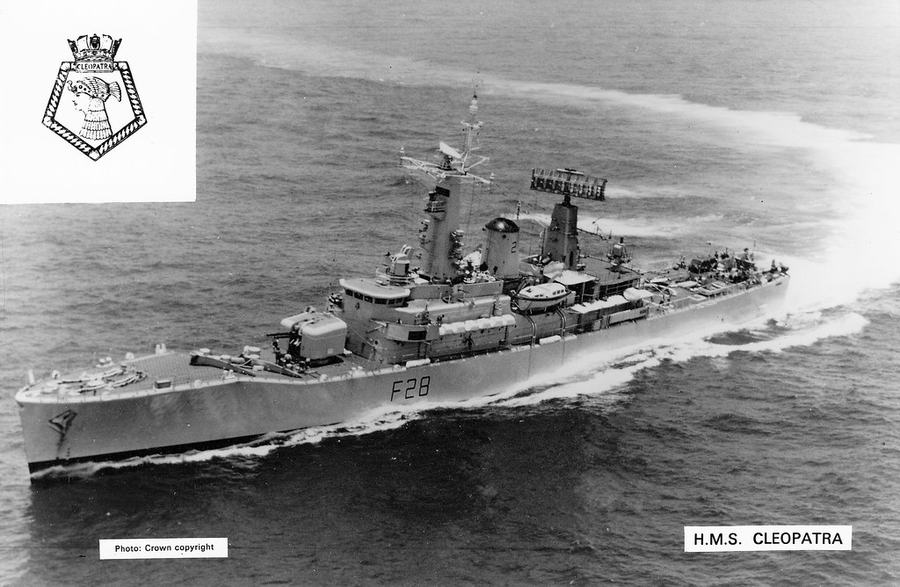 HMS Cleopatra (F28) at sea