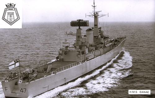 HMS Danae (F47) at sea