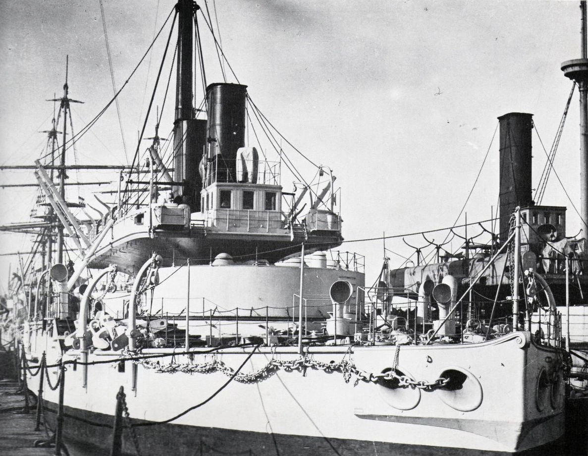 HMS Devastation, first ocean-going capital ship that did not carry sails, 1869 - 1908