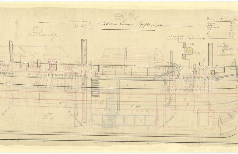 HMS Erebus (1826) drawing
