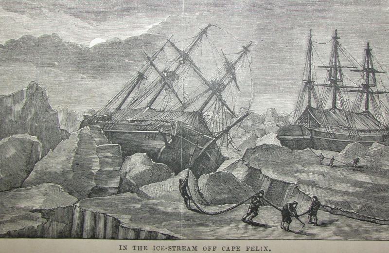 HMS Erebus and HMS Terror in the ice, The Career, Last Voyage, And Fate Of Captain Sir John Franklin-1860