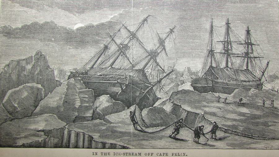 HMS Erebus and HMS Terror in the ice, The Career, Last Voyage, And Fate Of Captain Sir John Franklin-1860