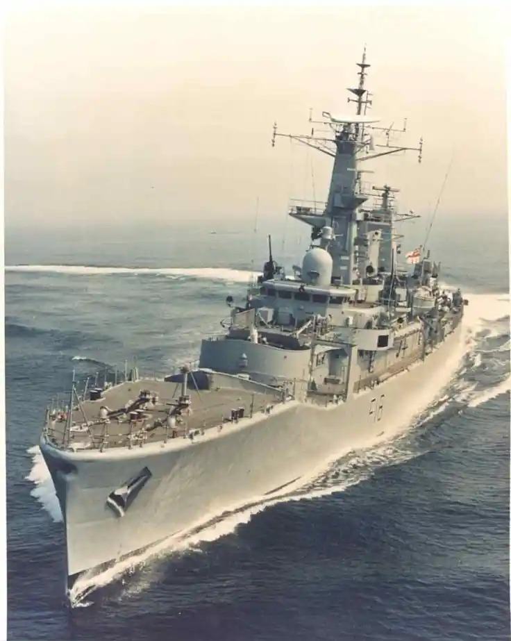 HMS Galatea (F18) at sea