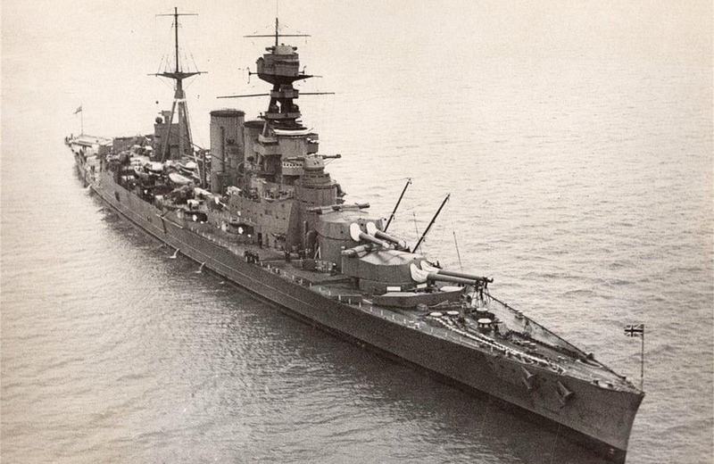 HMS Hood (51)  at sea 1935