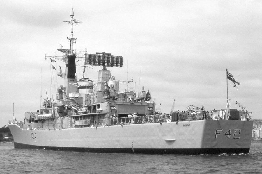 HMS Phoebe (F42) alongside