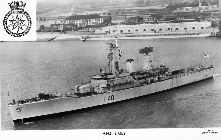 HMS Sirius (F40) at sea